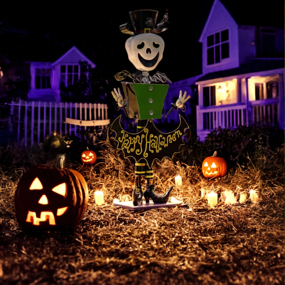Iron Halloween Skeleton Figurine "Becca" - Image 8