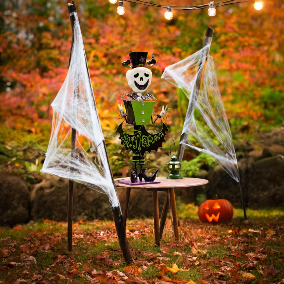 Iron Halloween Skeleton Figurine "Becca" - Image 7