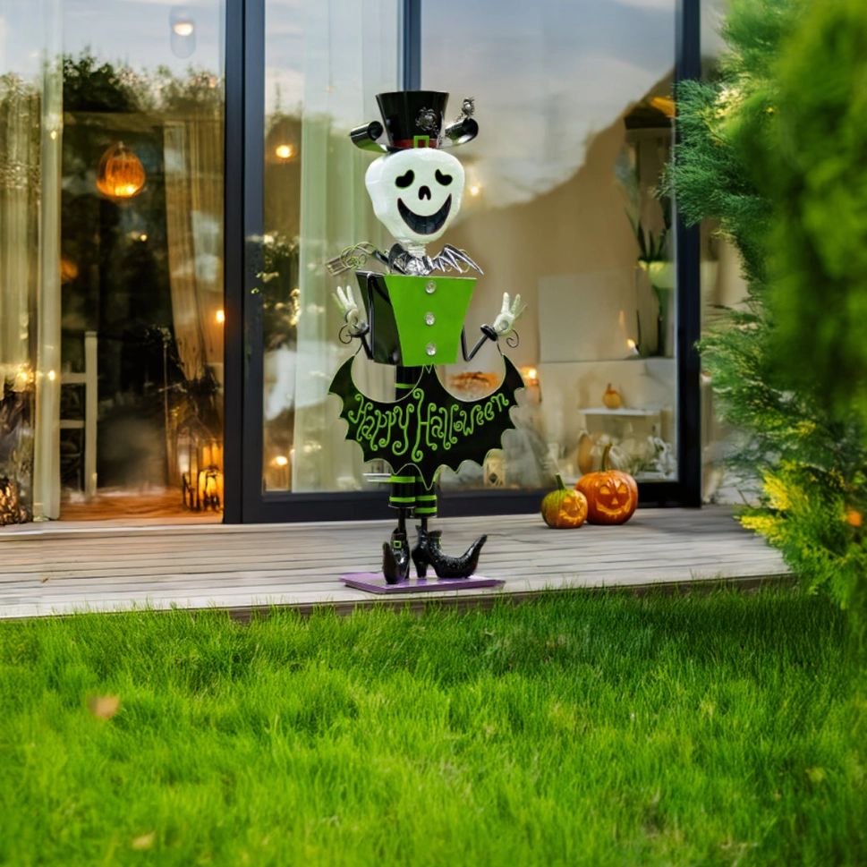 Iron Halloween Skeleton Figurine "Becca" - Image 6