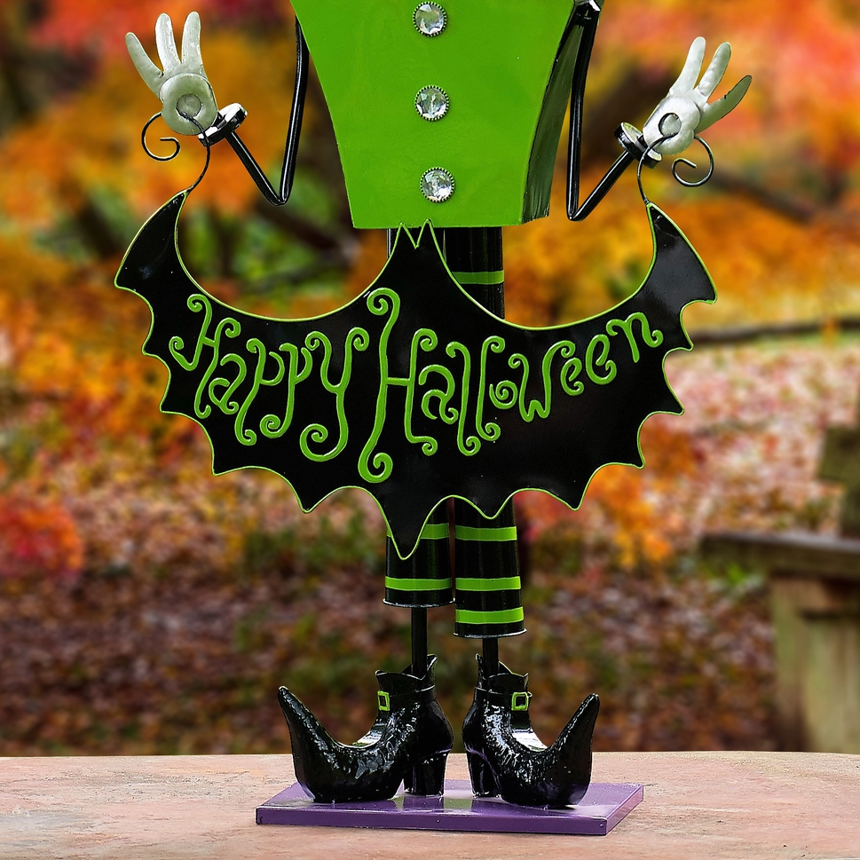 Iron Halloween Skeleton Figurine "Becca" - Image 4
