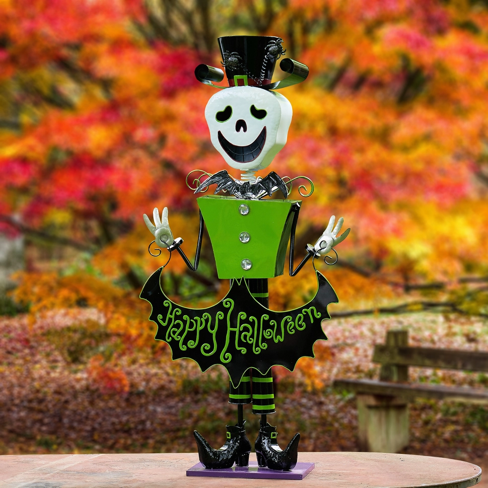 Iron Halloween Skeleton Figurine "Becca"