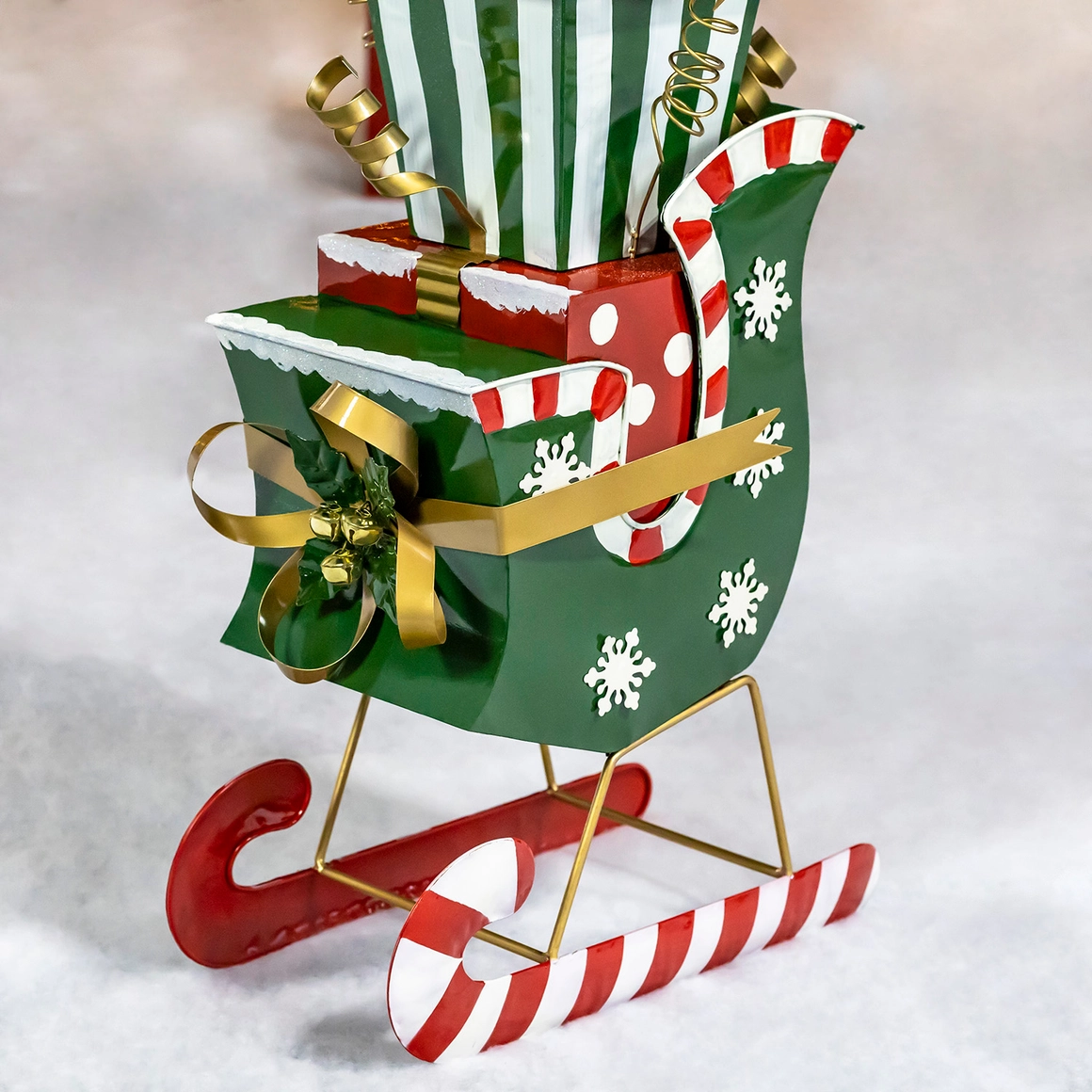 Large Iron Christmas Sleigh with Presents, Multi - 4ft Tall - Image 5