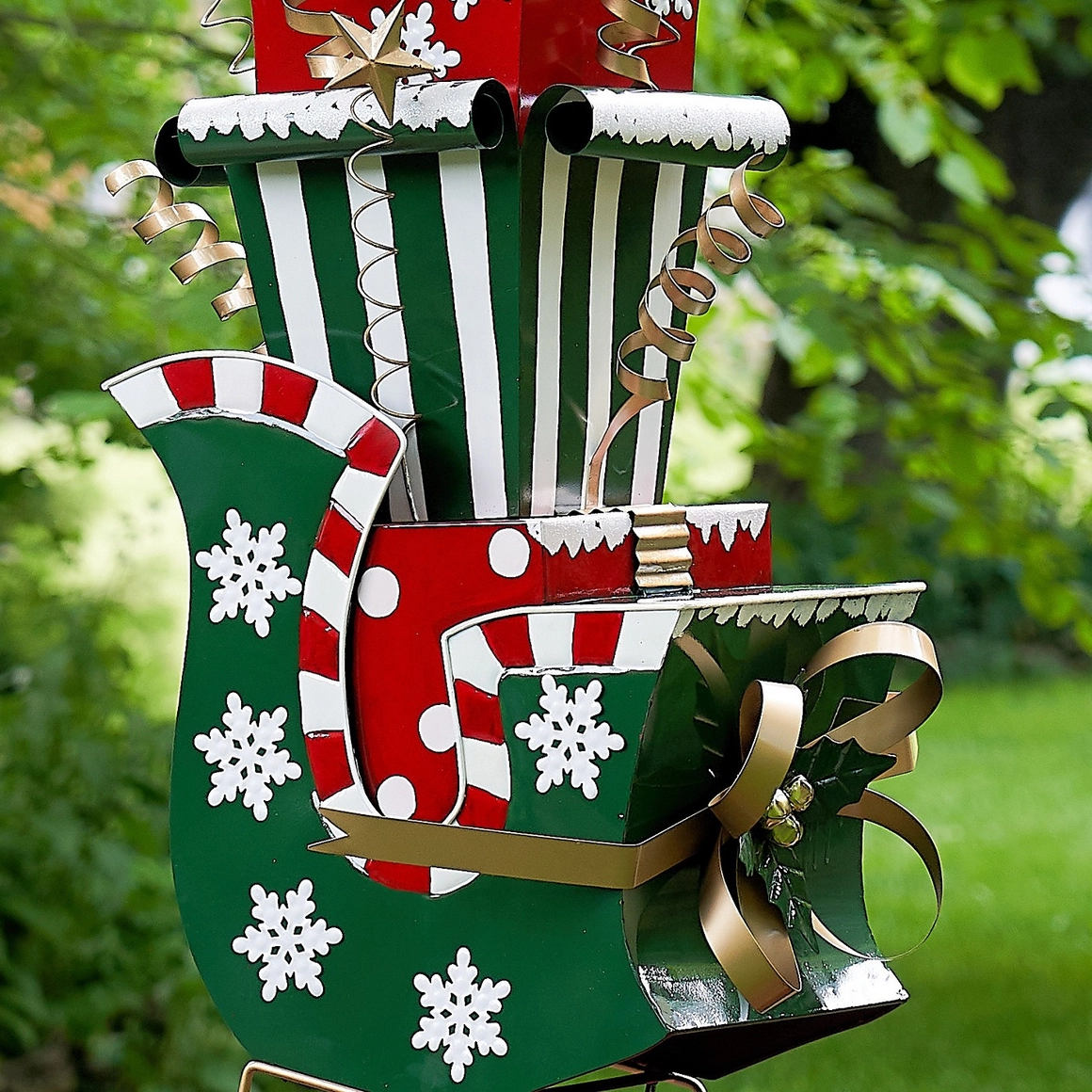 Large Iron Christmas Sleigh with Presents, Multi - 4ft Tall - Image 7