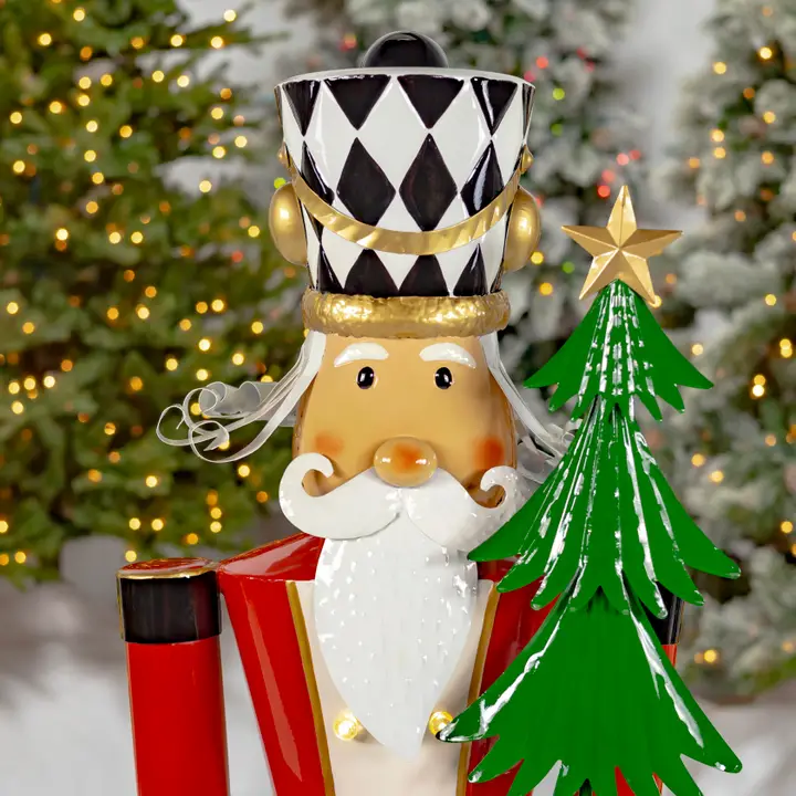 Light-Up Iron Christmas Nutcrackers - 5 Assorted Styles, Multicolored - 5ft Tall - Image 15