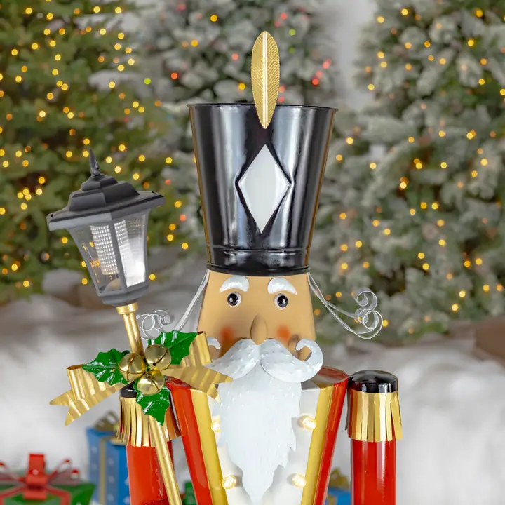 Light-Up Iron Christmas Nutcrackers - 5 Assorted Styles, Multicolored - 5ft Tall - Image 7