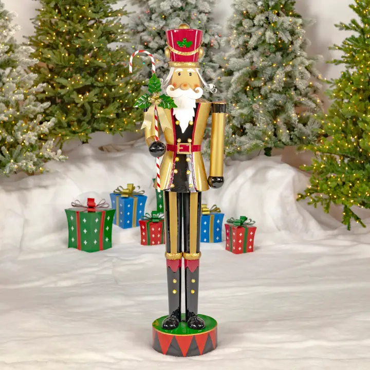 Light-Up Iron Christmas Nutcrackers - 5 Assorted Styles, Multicolored - 5ft Tall - Image 27