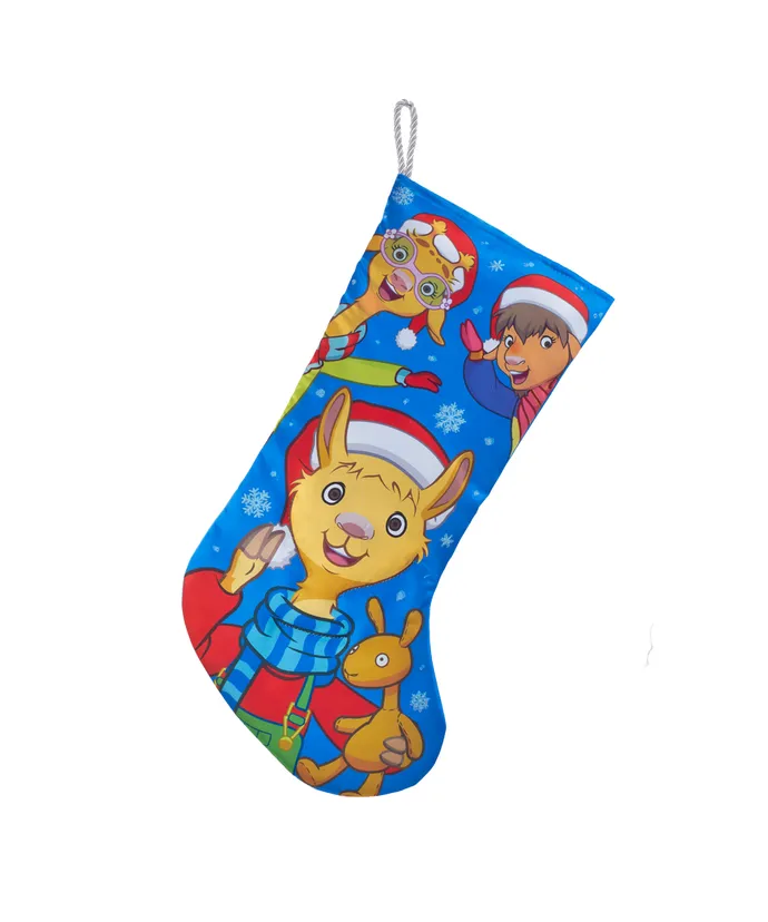 Kurt S. Adler - Llama Llama™ and Friends Blue Printed Stocking