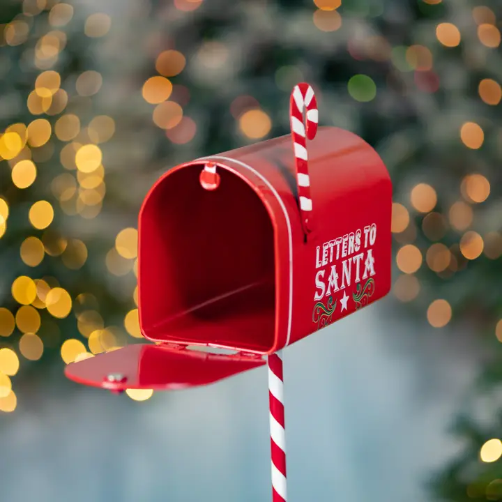 North Pole" Metal Mailbox - Image 2