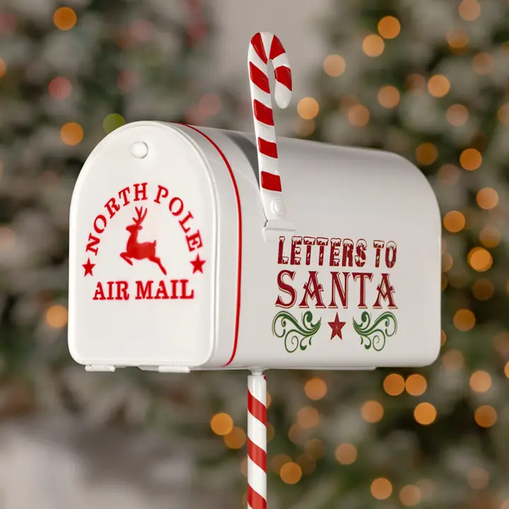 North Pole" Metal Mailbox - Image 9