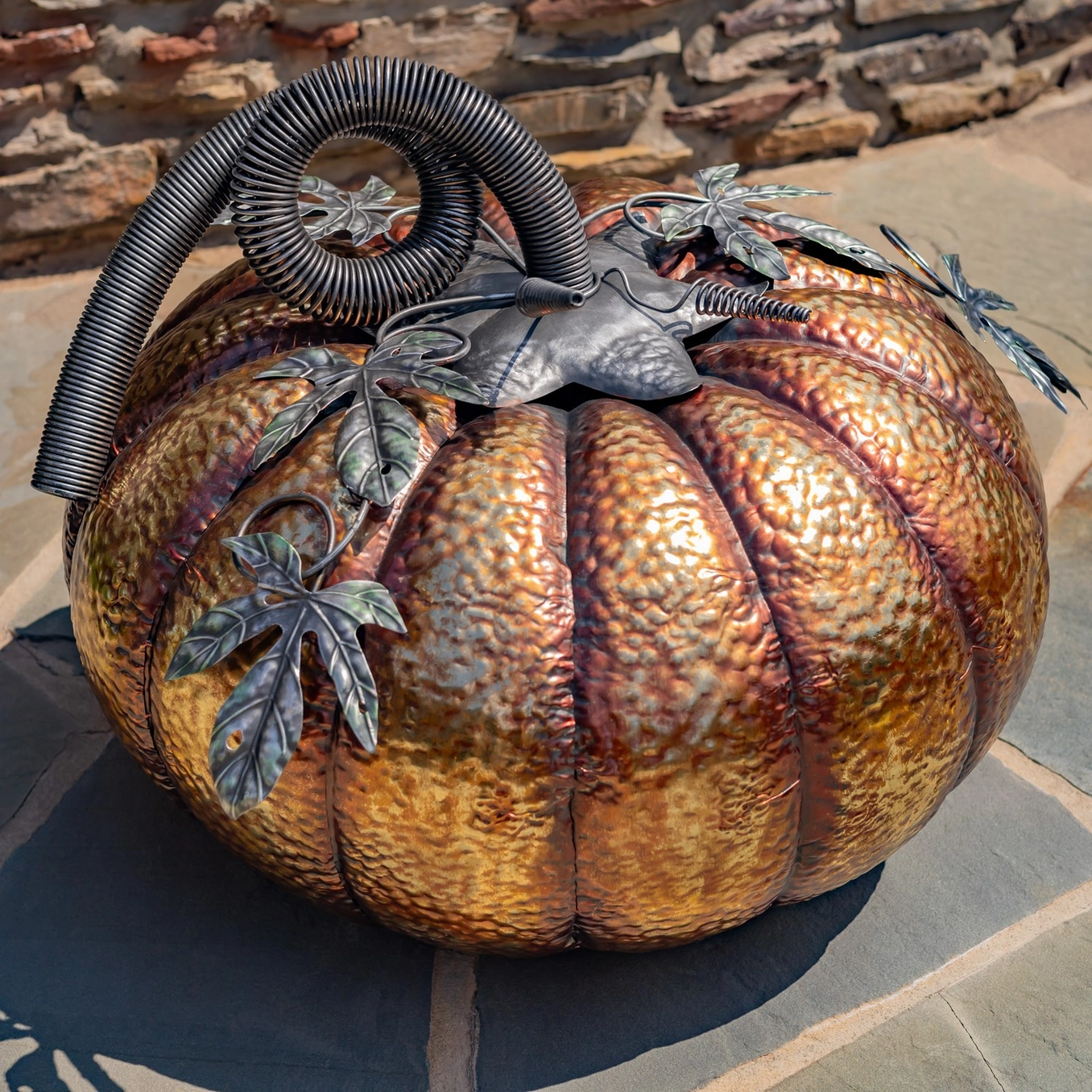 Pumpkin Halloween Decoration Gold-Brushed Iron - Image 10