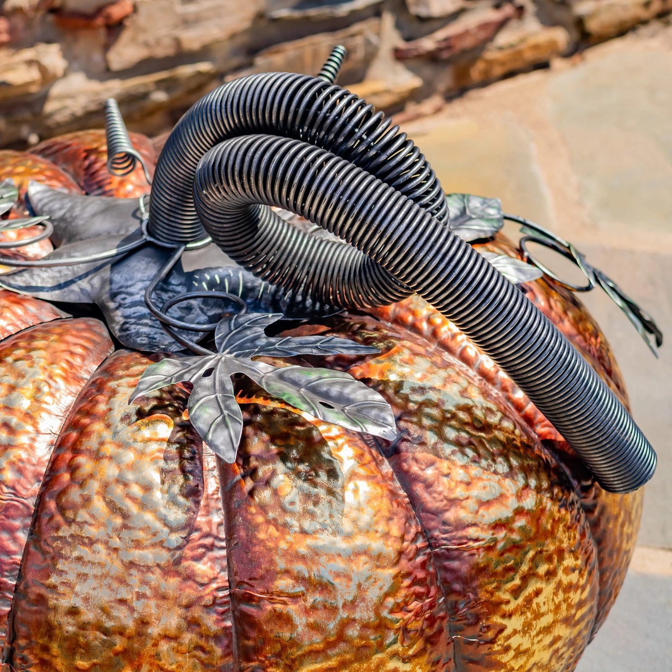 Pumpkin Halloween Decoration Gold-Brushed Iron - Image 12