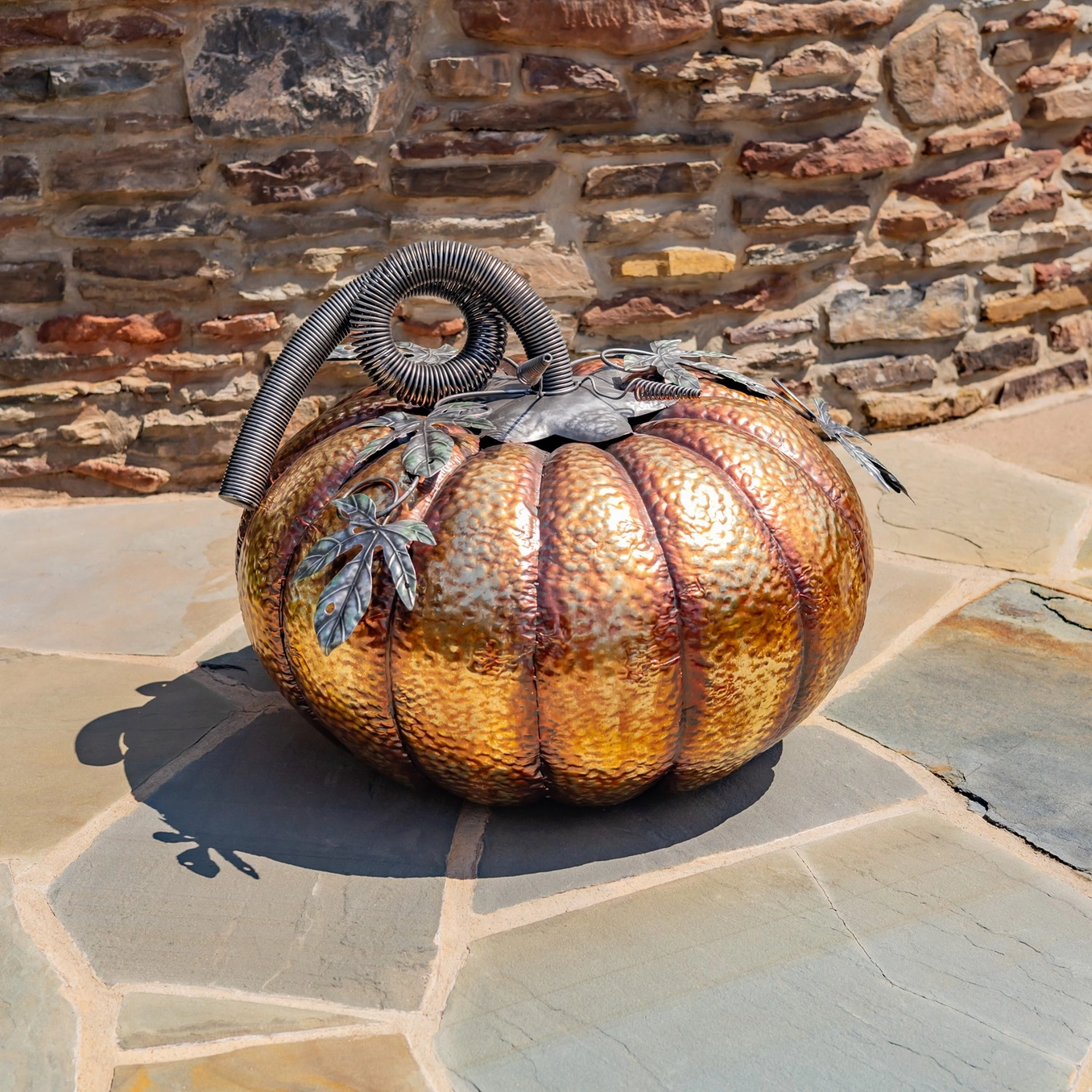 Pumpkin Halloween Decoration Gold-Brushed Iron - Image 7