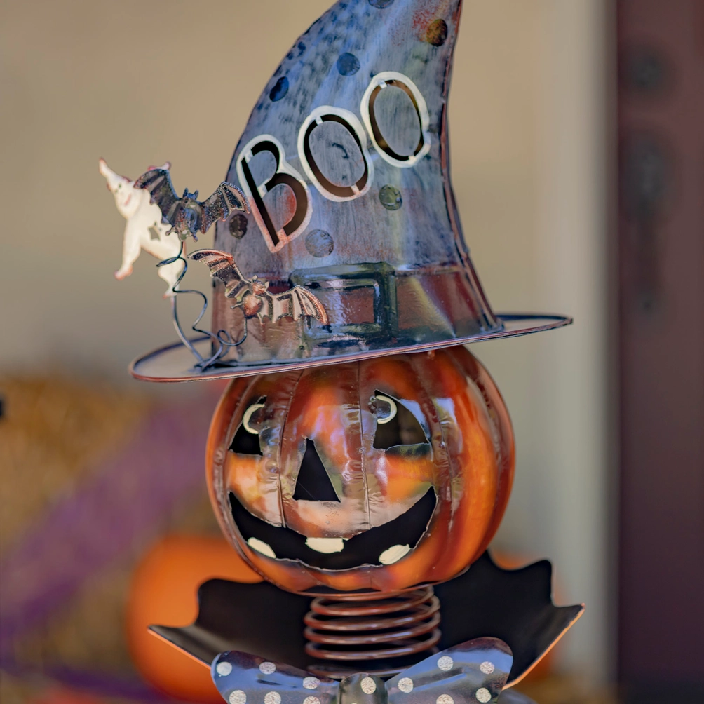 Pumpkin Soldier Decoration & Candy Bowl with Led 55.5" Tall - Image 7