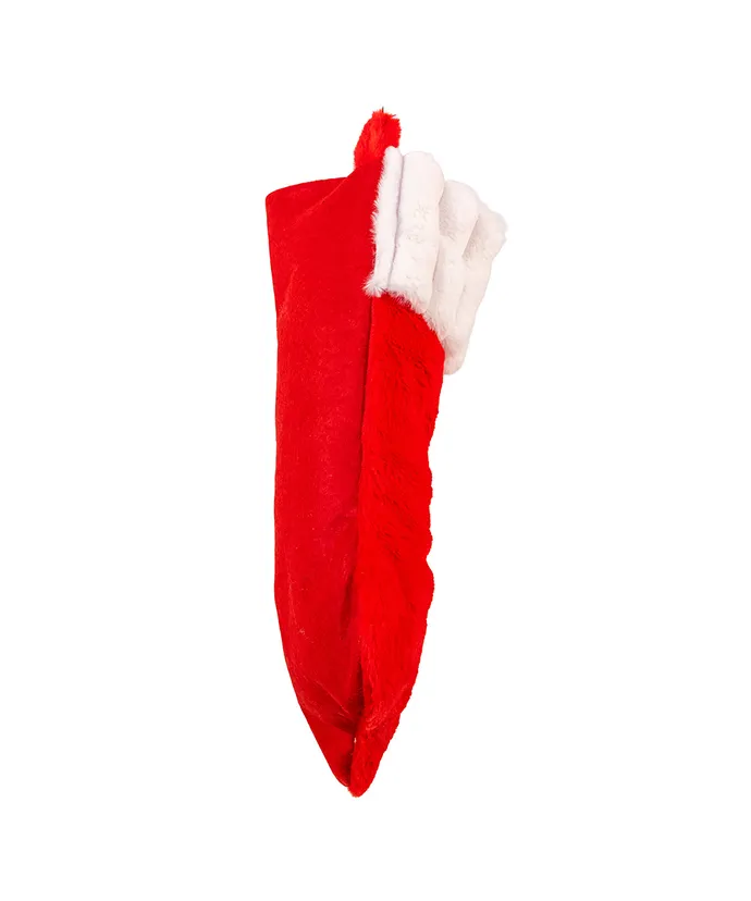 Kurt S. Adler - Red Faux Fur With Striped White Cuff Stocking - Image 5