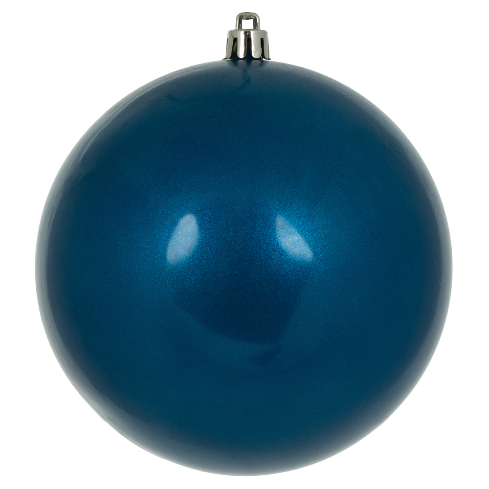 Vickerman - 6 Ball Ornaments, Blue Candy Finish - 4 Inch