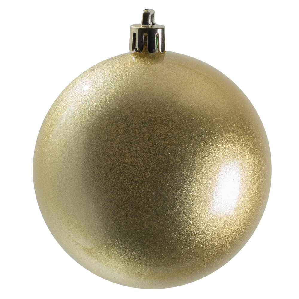 Vickerman - 6 Ball Ornaments, Champagne Candy Finish - 4 Inch
