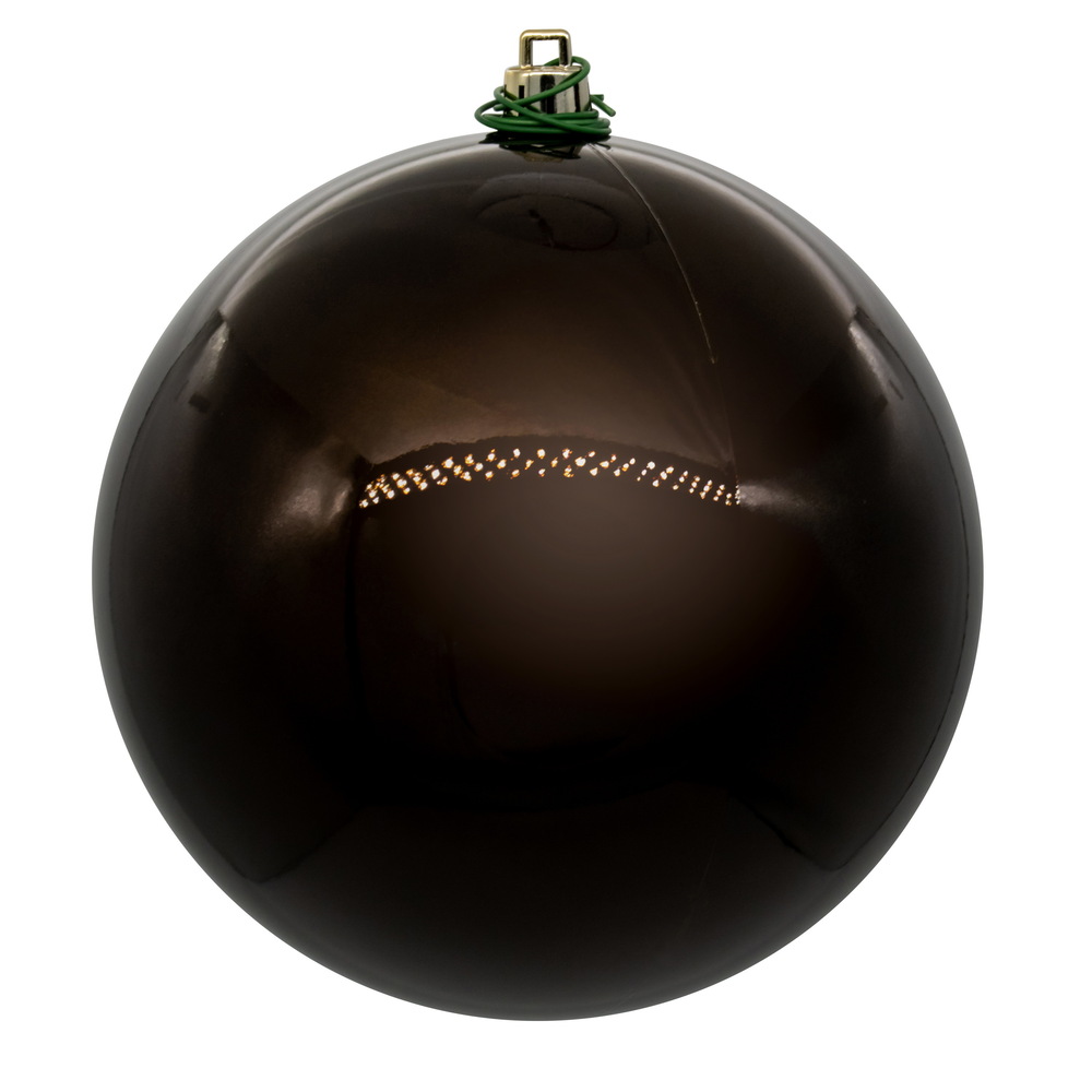 Vickerman - 6 Ball Ornaments, Chocolate Pearl Finish - 4 Inch