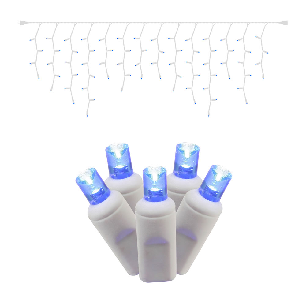 Vickerman - 70 Wide Angle LED Icicle Light on White Wire, 9' Christmas Single Mold Light Strand ,   - , - Image 5