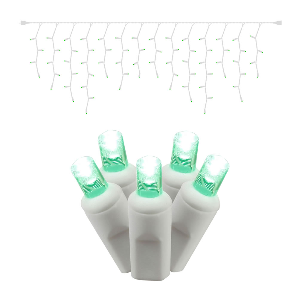 Vickerman - 70 Wide Angle LED Icicle Light on White Wire, 9' Christmas Single Mold Light Strand ,   - , - Image 12