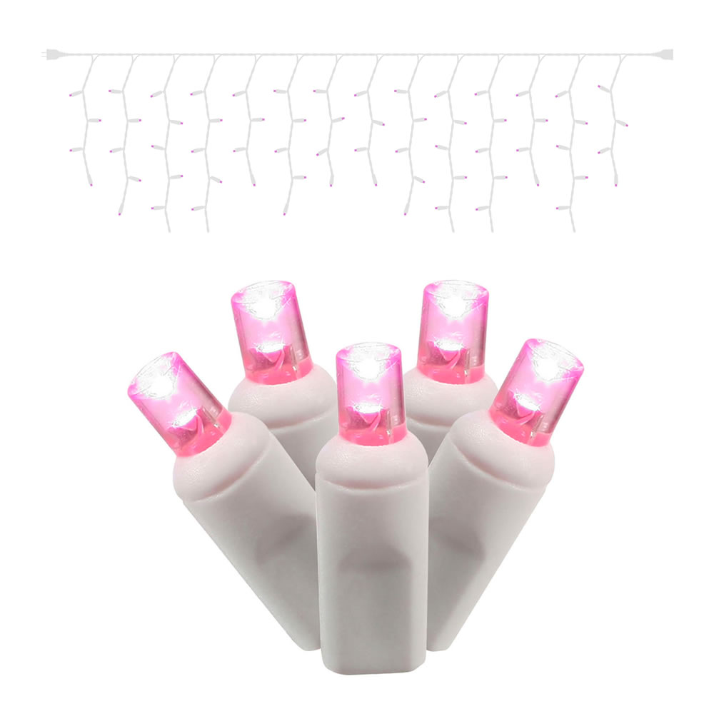 Vickerman - 70 Wide Angle LED Icicle Light on White Wire, 9' Christmas Single Mold Light Strand ,   - , - Image 19