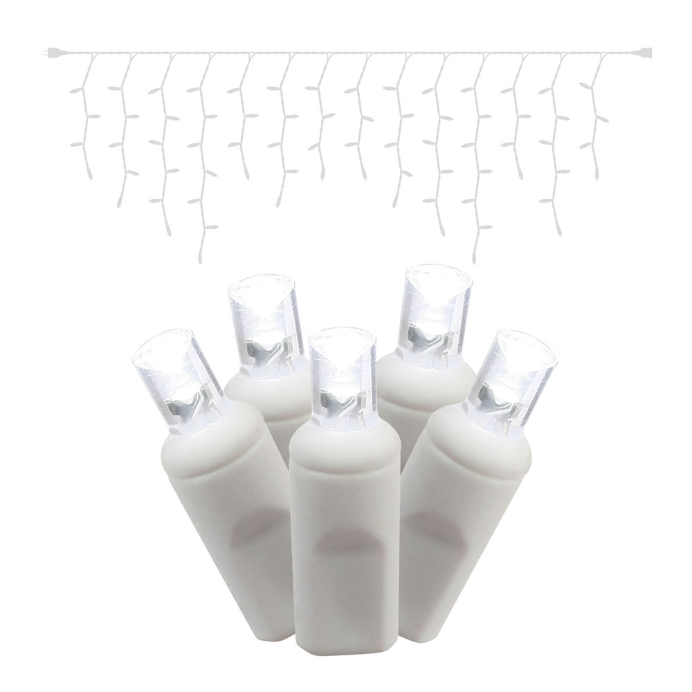Vickerman - 70 Wide Angle LED Icicle Light on White Wire, 9' Christmas Single Mold Light Strand ,   - , - Image 21