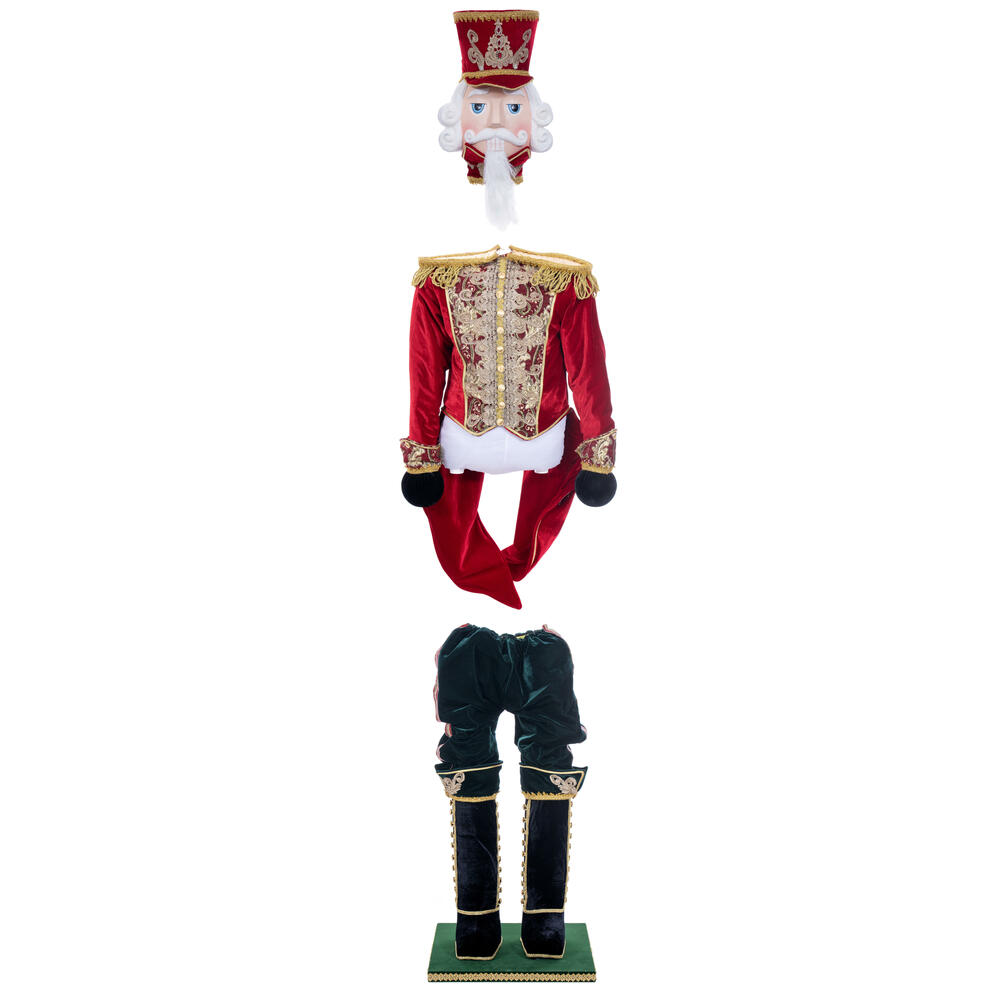 Vickerman - Red Velvet Standing Nutcracker Doll , Multicolored - Image 6
