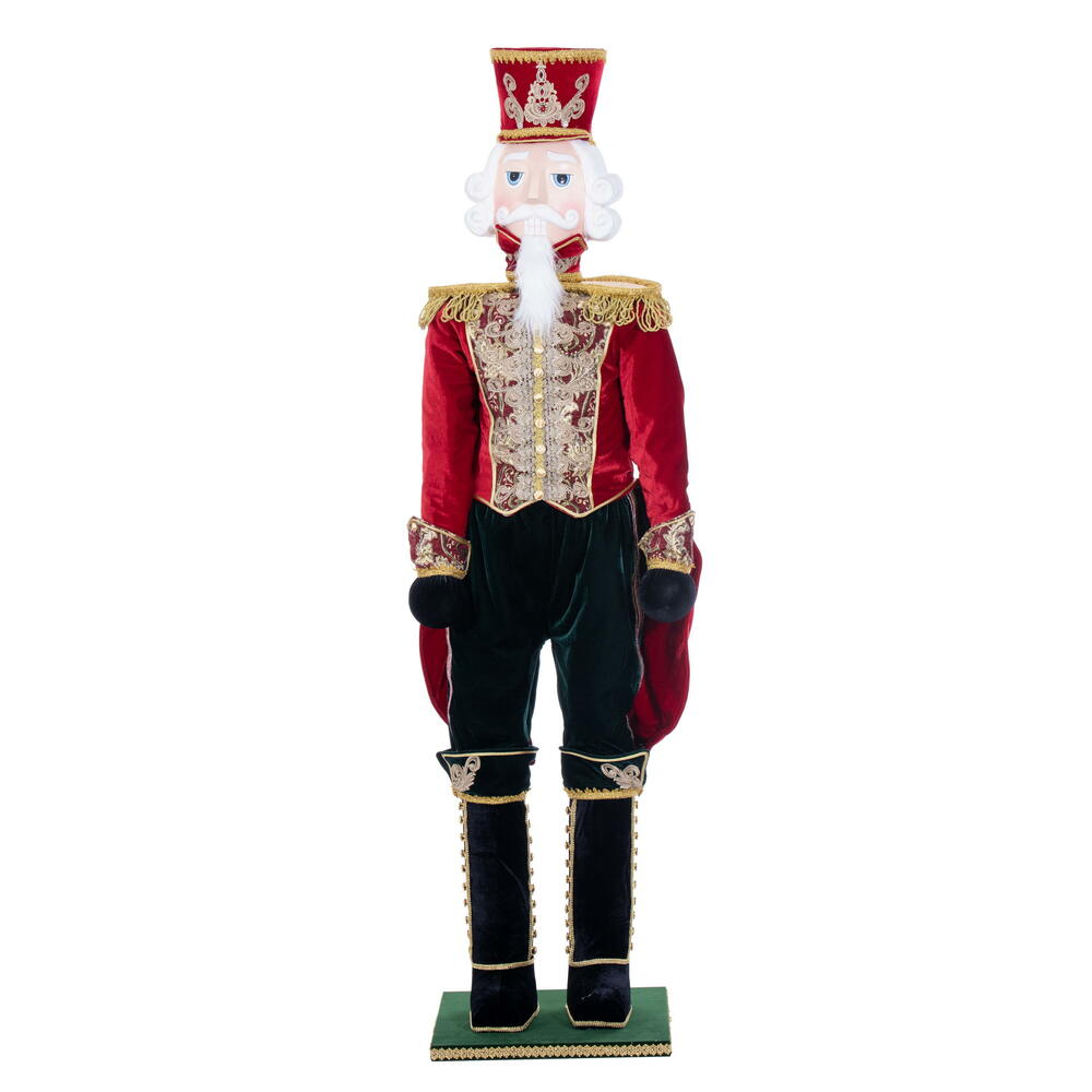 Vickerman - Red Velvet Standing Nutcracker Doll , Multicolored