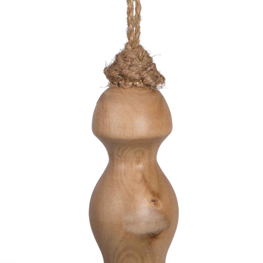 Vickerman - Turned Wood Finial Christmas Ornament Bag of 2